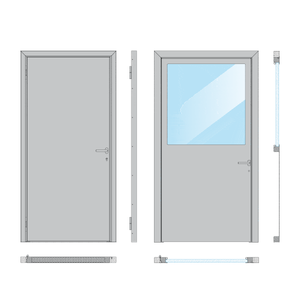 Porte vitrée CR4 anti-effraction